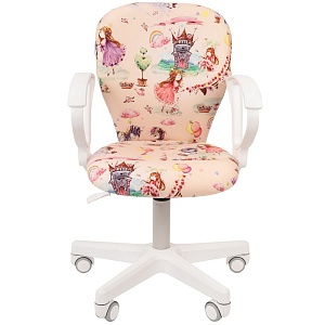 Детское компьютерное кресло CHAIRJET KIDS 105, велюр, принт принцессы